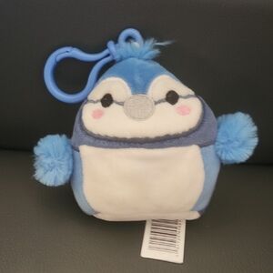Squishmallows 3.5 Inch Babs The Blue Jay Bird Keychain